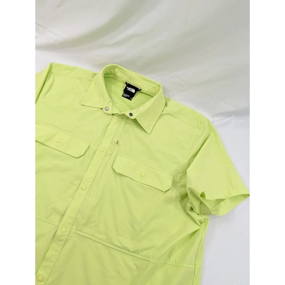 The North Face Men's XL Sniktau Short Sleeve Shirt High‎ Vis Neon Green Vented
